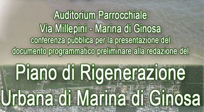 Piano di Rigenerazione Urbana di Marina di Ginosa